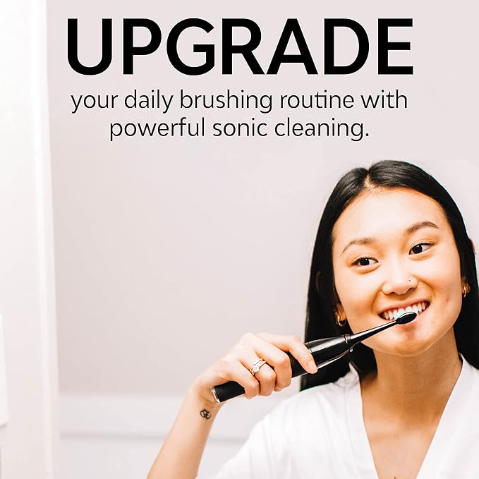 Tao Clean UV Sanitizing Sonic Toothbrush and Cleaning Station Electric Toothbrush Dual Speed Setting Black