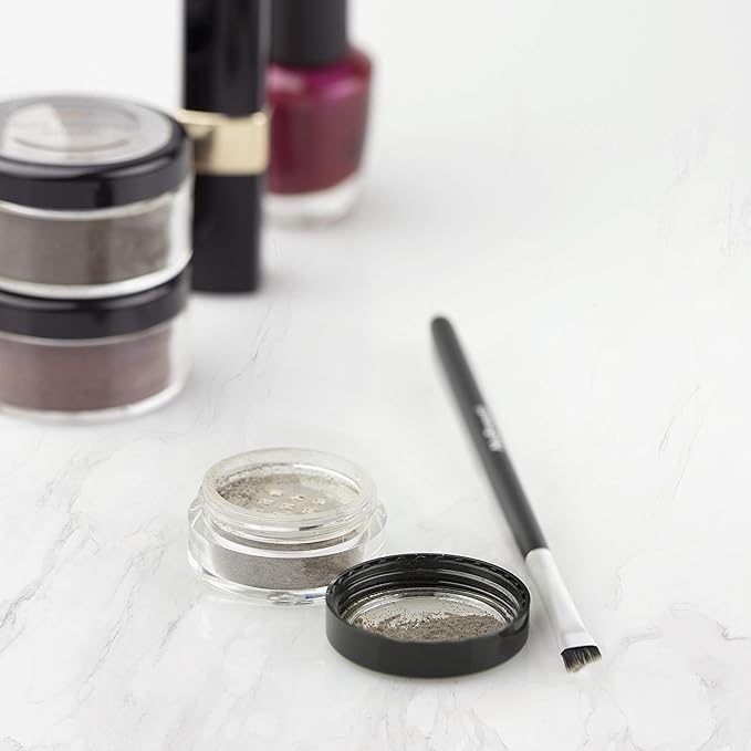 Natural Eyebrow Powder Eyebrow Kit ? Mica Brow Powder Eyebrow Makeup Kit with Professional Angled Eyebrow Brush ? 10 Natural Shades ? No Parabens or Chemicals ? Eyebrow Shaper Kit by NuBeauti