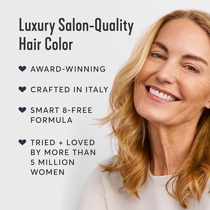 Madison Reed Radiant Hair Color Kit | 8.5NNA Dark Neutral Blonde (Lusia) 100% Maximum Gray Hair Coverage | Salon-Quality Permanent Hair Dye for Resistant Grays | PPD-Free &amp Ammonia-Free | 1 Pack