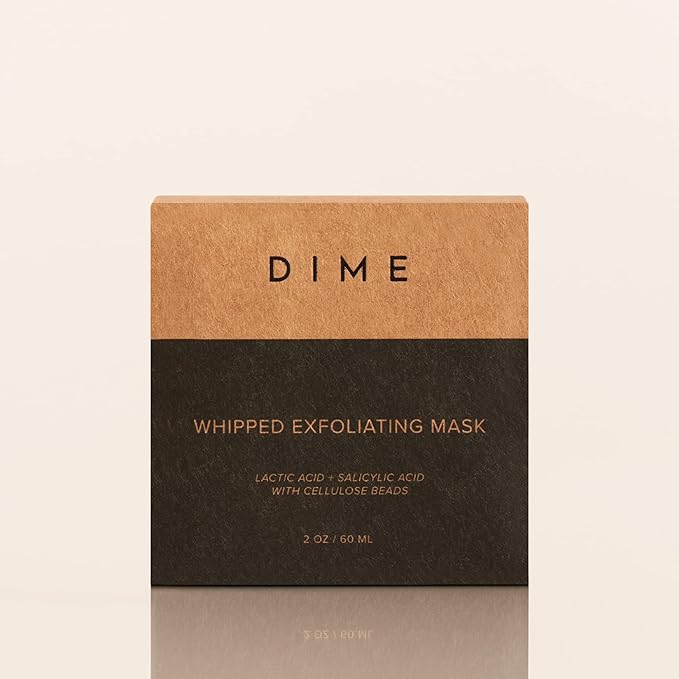 DIME Beauty Whipped Exfoliating Mask Face Scrub and Cleanser Lactic Acid and Salicylic Acid Scrub 2 oz / 60 ml