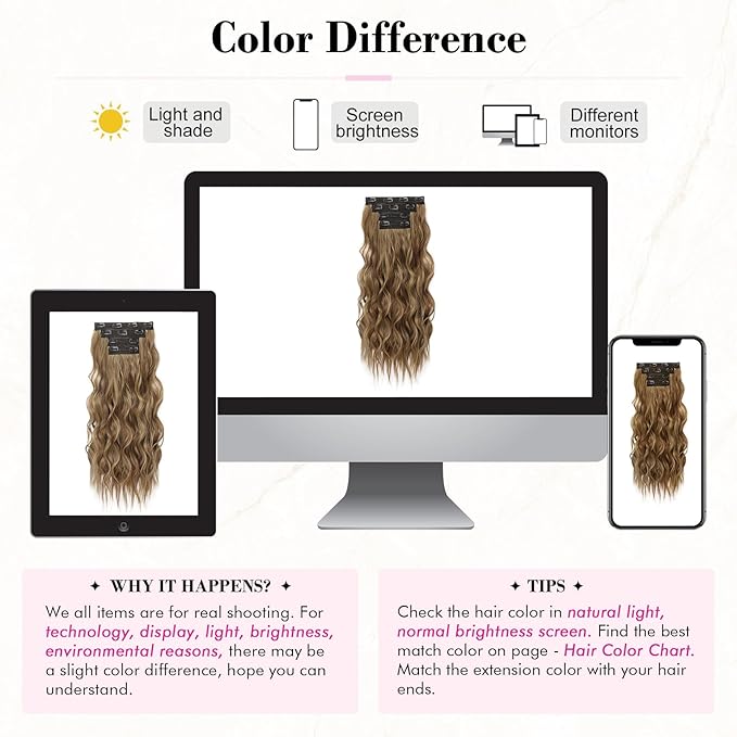 REECHO Clip in Hair Extensions 4PCS Hair Extensions 24 Thick Long Beach Waves hair extensions Invisible Lace Weft Natural Soft Hairpieces for Women ? Medium Reddish Brown with Highlights