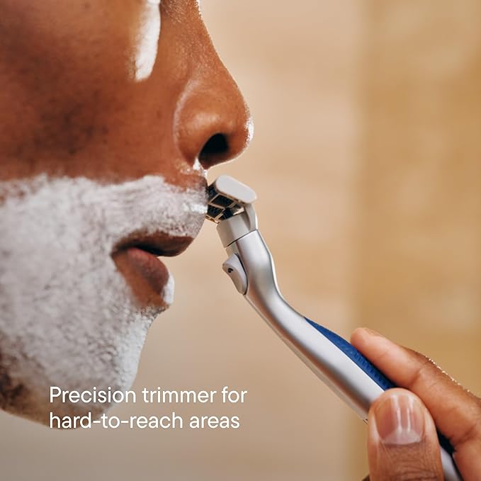 HARRY'S PLUS: Shaving Kit for Men ? Gift Box with Premium Handle 5 Razor Blade Cartridges 2 oz Foaming Shave Gel &amp Travel Cover Advanced Pivoting System ? Onyx