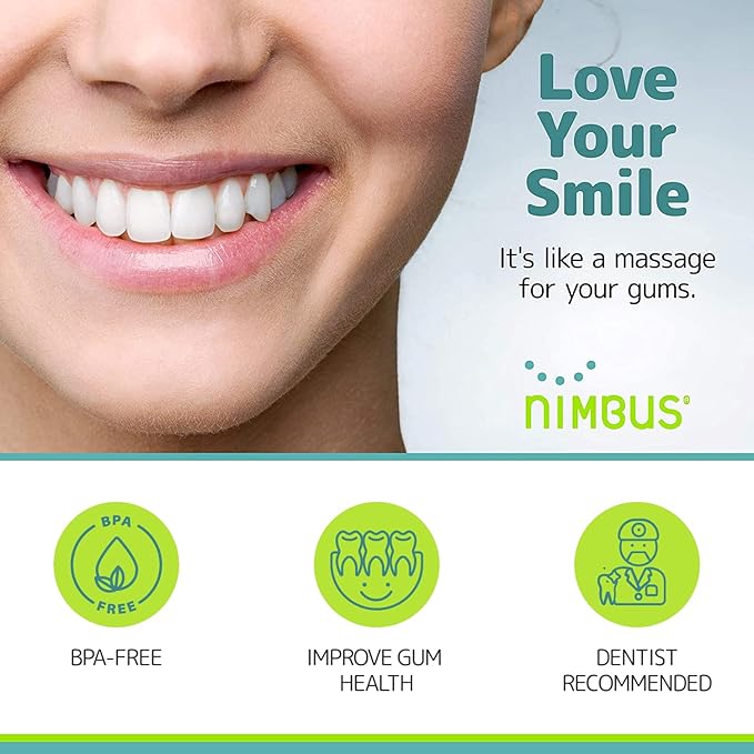 NIMBUS Extra Soft Toothbrushes (Compact Head) Periodontist Design Tapered Bristles for Sensitive Teeth and Receding Gums Individually Wrapped Plaque Remover Travel Toothbrush (10 Pack Colors Vary)