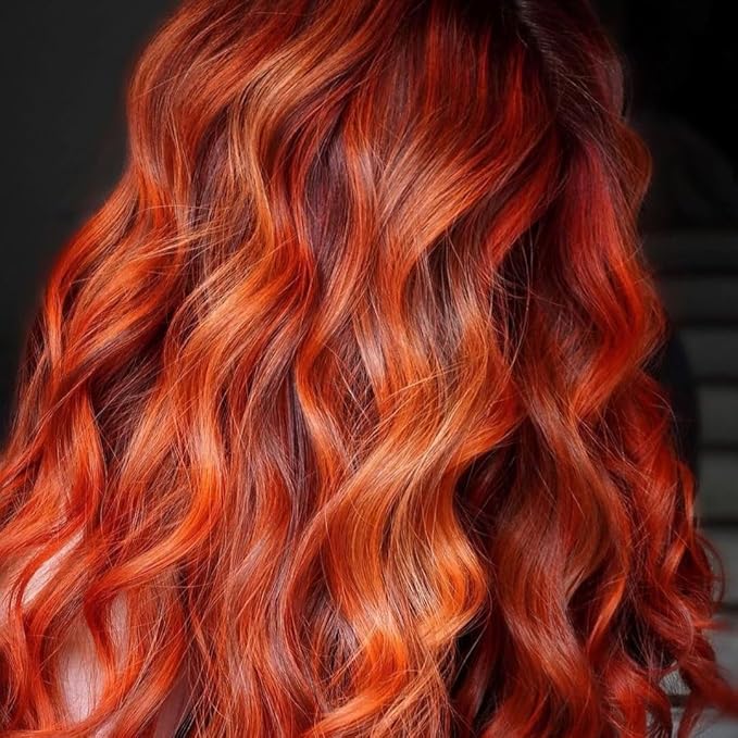 Pallure Color Pigment Refresher Mask Semi Permanent Hair Color Depositing Conditioner 8.5 Oz Fiery Red