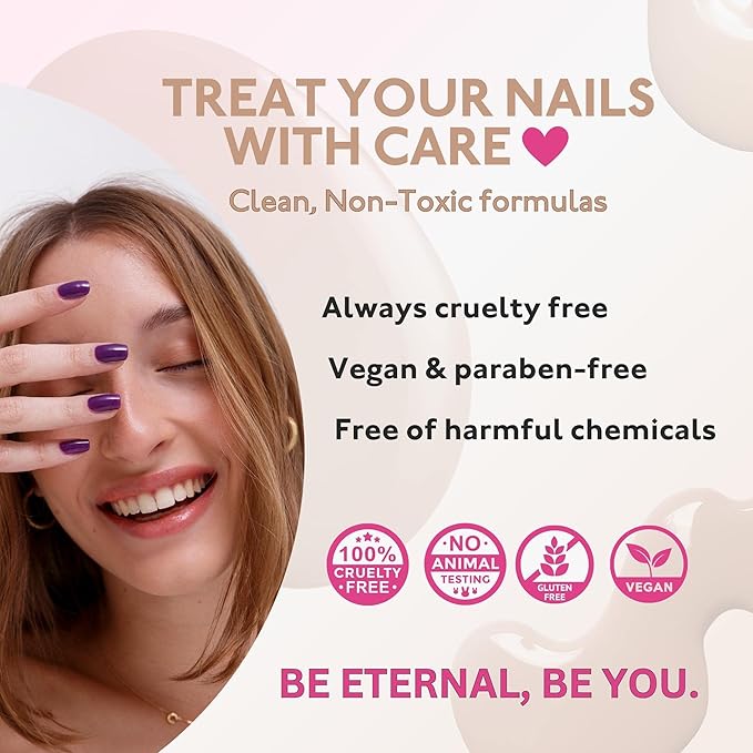 Eternal Red Nail Polish Set for Women (ROSE ALL DAY) - Pink Nail Polish Set for Girls - Long Lasting &amp Quick White Nail Polish for Home DIY Manicure &amp Pedicure - Made in USA 13.5mL (Set of 5)