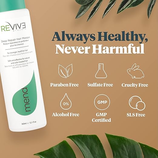 REVIV3 PROCARE Mend Hair Repair Mask - Deeply Moisturizing Keratin for Dry &amp Damaged ? Color Safe ? Color Mask Prevents Split-Ends &amp Breakage ? For All Hair Types (12.1 oz)