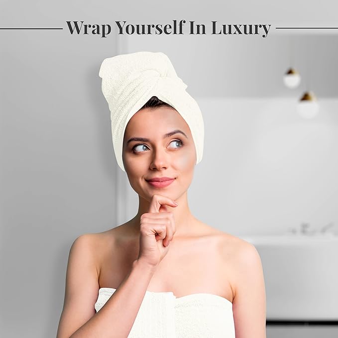 Tens Towels Pack of 4 Extra Large Bath Towels 30 x 60 Inches 100% Cotton Larger &amp Lighter Weight Quicker to Dry Super Soft and Absorbent Perfect for Bathroom Cream