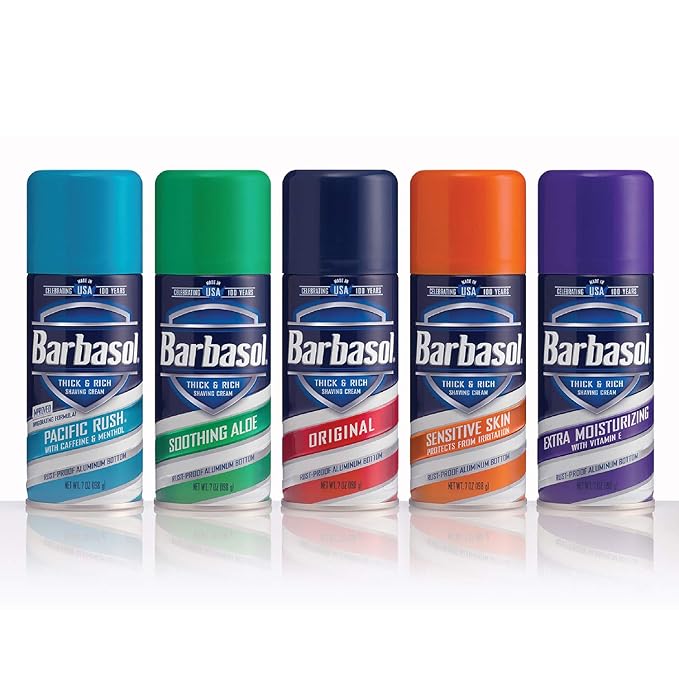 Barbasol Original Thick and Rich Shaving Cream 7 Ounce Pack of 6