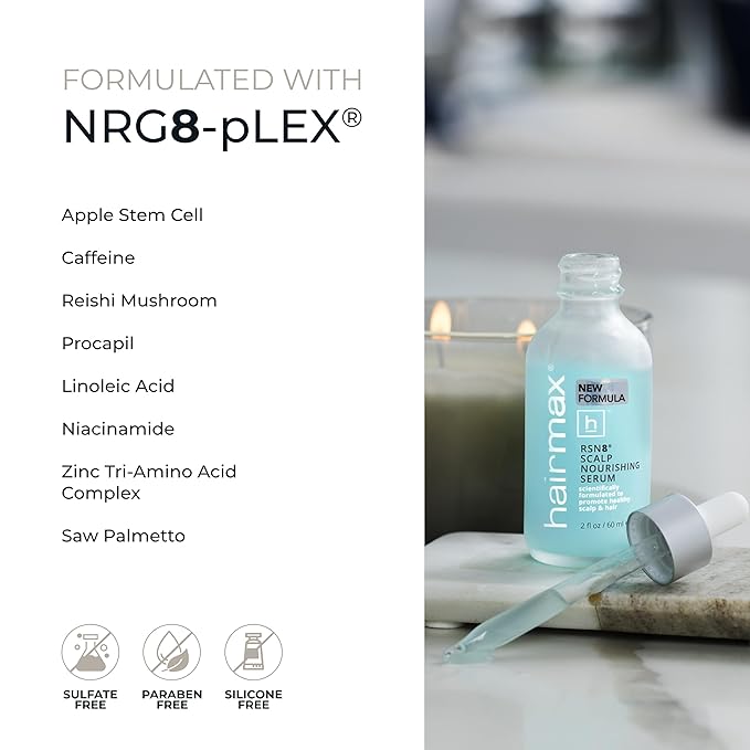 Hairmax Nourishing Hair Growth Serum for Women &amp Men Promotes Thicker Stronger Hair with 47 Essential Oils 2 Fl Oz (Pack of 1) New &amp Improved