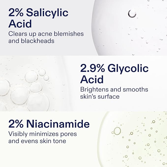 Skinfix 2% BHA Cleanser - 5 oz - Clears Acne Blemishes &amp Blackheads - Safe for All Types of Acne - Fragrance Free - Vegan Cruelty Free