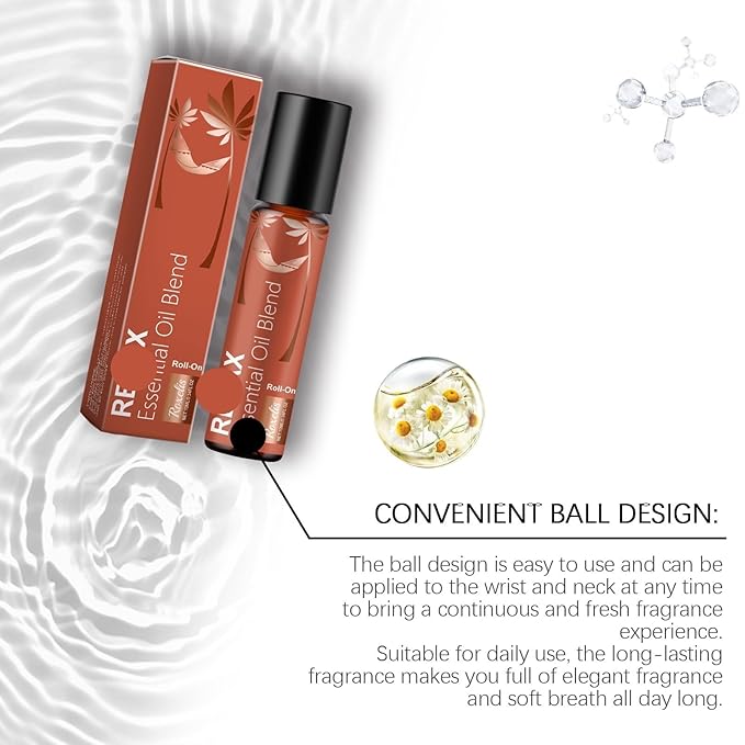 Chamomile Roll-On Perfume Oil - Refreshing &amp Subtle Scent With Long-Lasting Fragrance(2PCS)