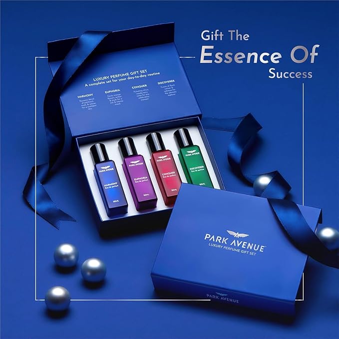 Park..Avenue Luxury Per.fume Gift Set For Men4X20 Ml|EuphoriaConquerHarmony &amp Discoverer |Eau De Parfum|Premium Luxury Per.fume For Corporate Man| Gift For HusbandBoyfriend