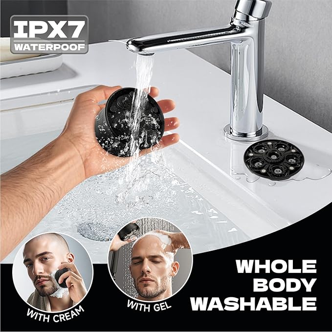 Bald Hair Clipper Hair Trimmer for A Bald Head Beard Shaver Magnetic Six-Blade Head Easy to Clean USB Charging Two-Speed Settings Extra-Long Battery Life an Ideal Gift for Fathers and Men