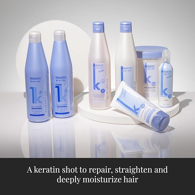 SALERM - Hydrating Hair Mask - Deep Impact Plus - 200 ml - Deep Hair Hydration - For Use After Keratin Shot + Keramix Treatment - Smooth and Straight Hair