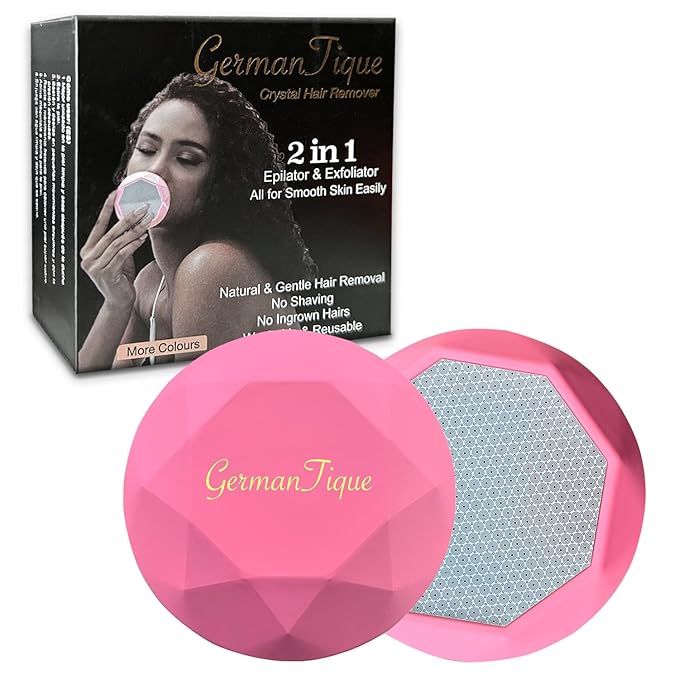 Crystal Hair EraserUpgraded Crystal Hair Remover DiamondPainless and Effective Nano Glass Hair Removal Stone and Skin ExfoliationNatural Epilator for Women and Men(Rose Pink)
