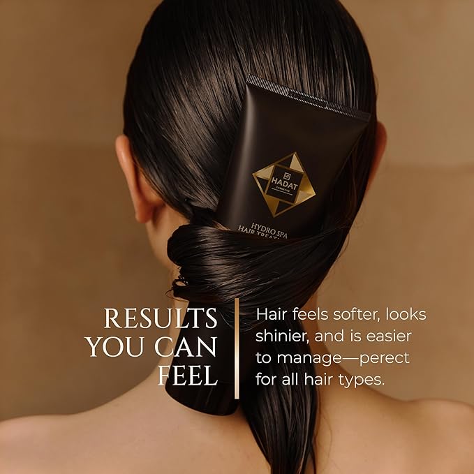 HADAT Hydro Spa Hair Treatment ? Professional Hair Mask for Deep Moisturizing Repair and Shine ? Macadamia Oil ? Salon Quality for Dry Damaged Color-Treated Hair ? Israeli Haircare 16.9 Fl Oz