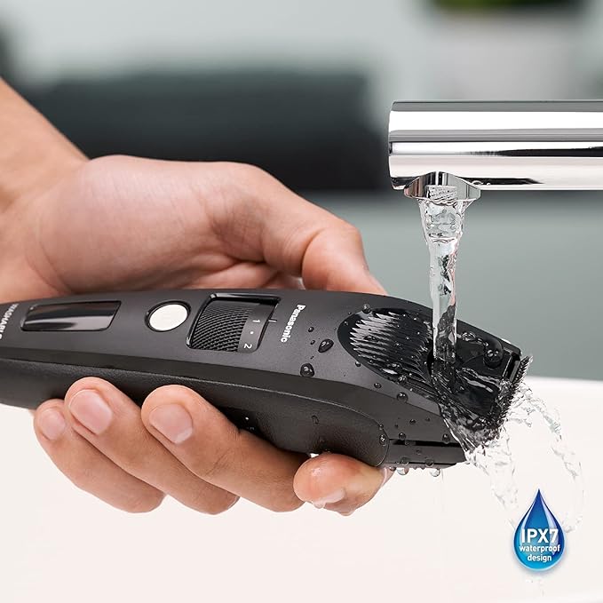 Panasonic Beard Trimmer for Men Cordless Precision Power Hair Clipper with Comb Attachment and 19 Adjustable Settings Washable ER-SB40-K 0.5-10mm lengths 1 Pack