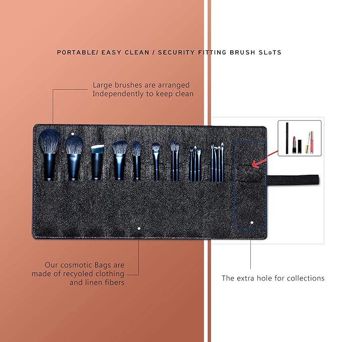 Makeup Brush Set EIGSHOW Professional Makeup Brushes Kit Foundation Powder Concealers Eye Shadows Makeup 15 Piece for Eye Face Liquid Cream Cosmetics Brushes Kit Best Birthday Gift for Women(BLUE)