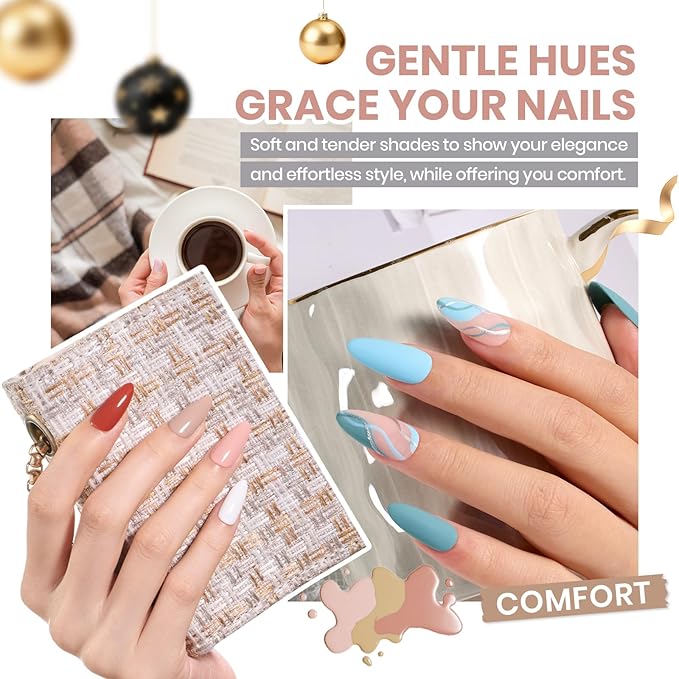 Beetles Winter Gel Nail Polish Set - Emotional Spectrum 69PCS 60 Colors Gel Polish Kit Base Coat Glossy &amp Matte Top Coat UV Led Soak off Collection Brown Red Black Nude White Christmas Gifts for W