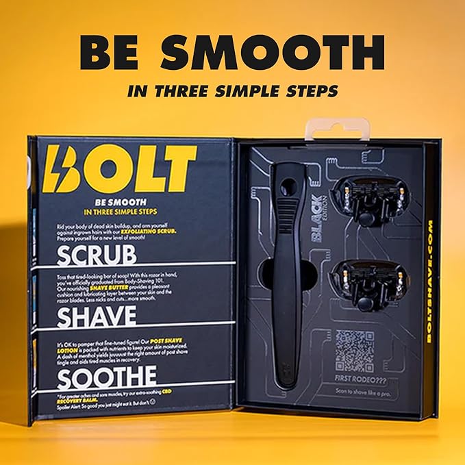 Performance Razor - Black Edition - 5-Blade Swedish Steel - Aloe &amp VIT E - Zinc Handle - Smooth Shave Kit - 2 Cartridges