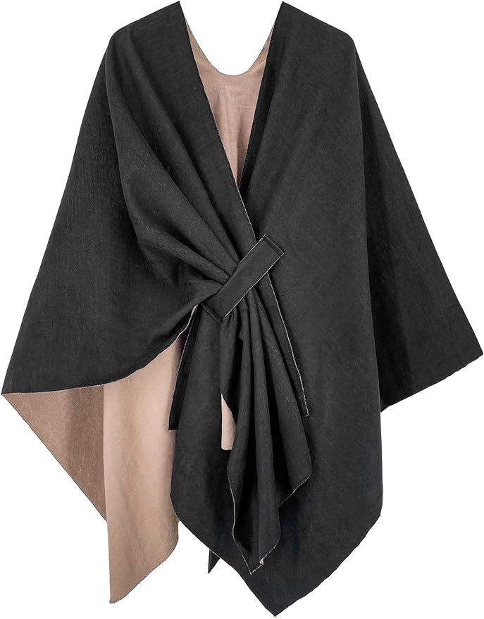 Moss Rose Women's Shawl Wrap Poncho Ruana Cape Open Front Cardigan Shawls for Fall Winter