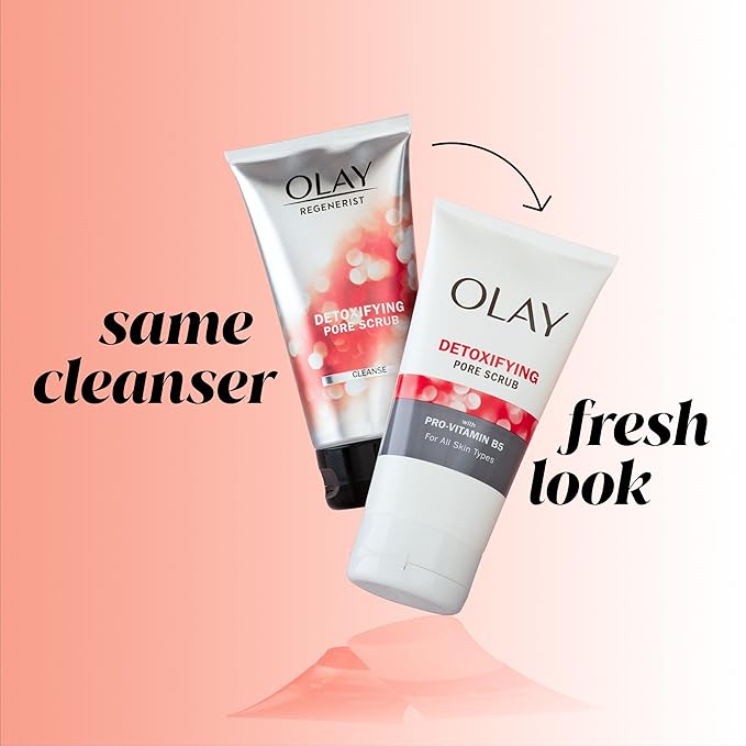 Facial Cleanser by Olay Regenerist Detoxifying Pore Scrub &amp Exfoliator 5 Oz (Pack of 3)