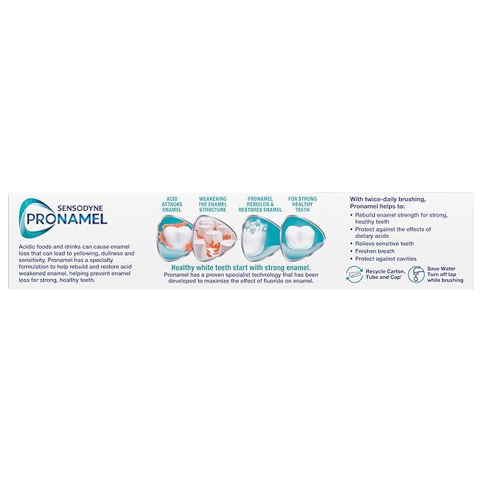 Sensodyne Pronamel Gentle Teeth Whitening Enamel Toothpaste for Sensitive Teeth to Reharden and Strengthen Enamel Amazon Exclusive Fresh Mint - 4 Ounces (Pack of 4)
