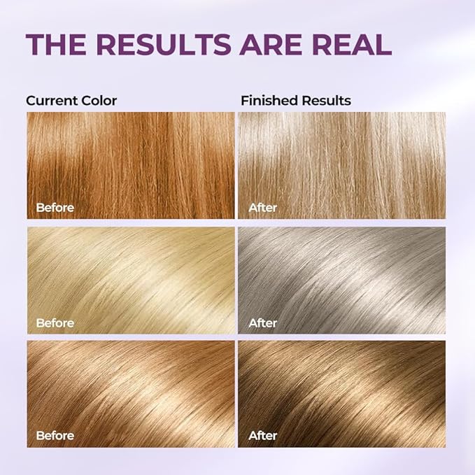 Karseell maca power Purple Hair Mask and Purple Shampoo Set Neutralizes Brass &amp Yellow Tones for Blonde Gray Silver Color Treated Hair 2 x 16.9floz