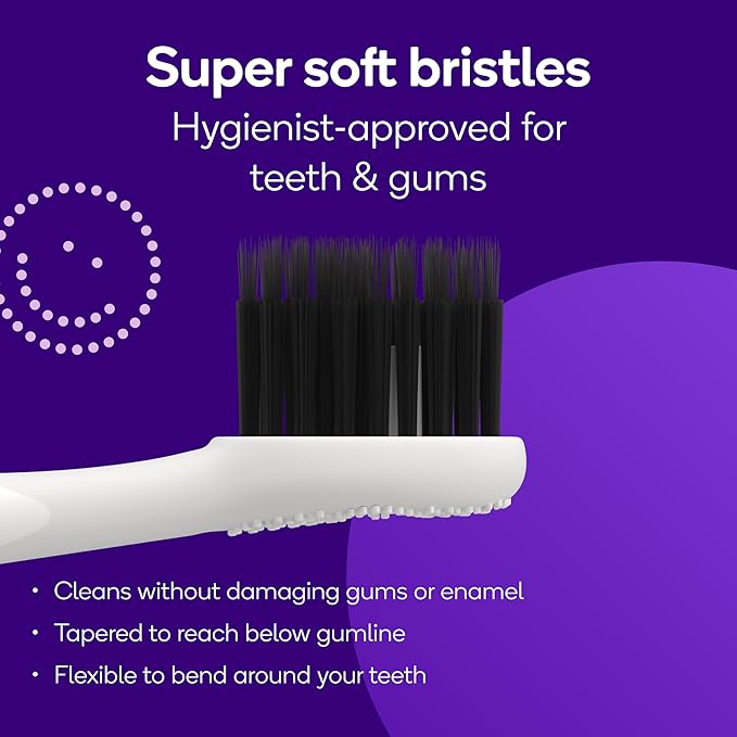 BURST Genuine Replacement Heads for Original Sonic Electric Toothbrush (White/3 Pack) | Ultra Soft Bristles for a Deep Clean | Stain &amp Plaque Removal