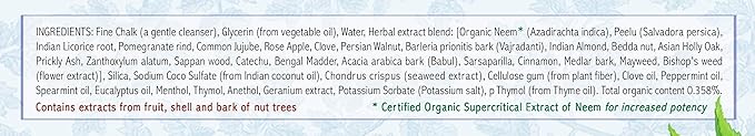 Auromere Ayurvedic Herbal Toothpaste Classic Licorice Flavor - Vegan Natural Non GMO Fluoride Free Gluten Free with Neem &amp Peelu (4.16 oz) 4 Pack