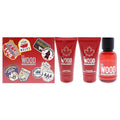 Dsquared2 Red Wood Women 1.7oz EDT Spray 1.7oz Body Lotion 1.7oz Bath and Shower Gel 3 Pc Gift Set