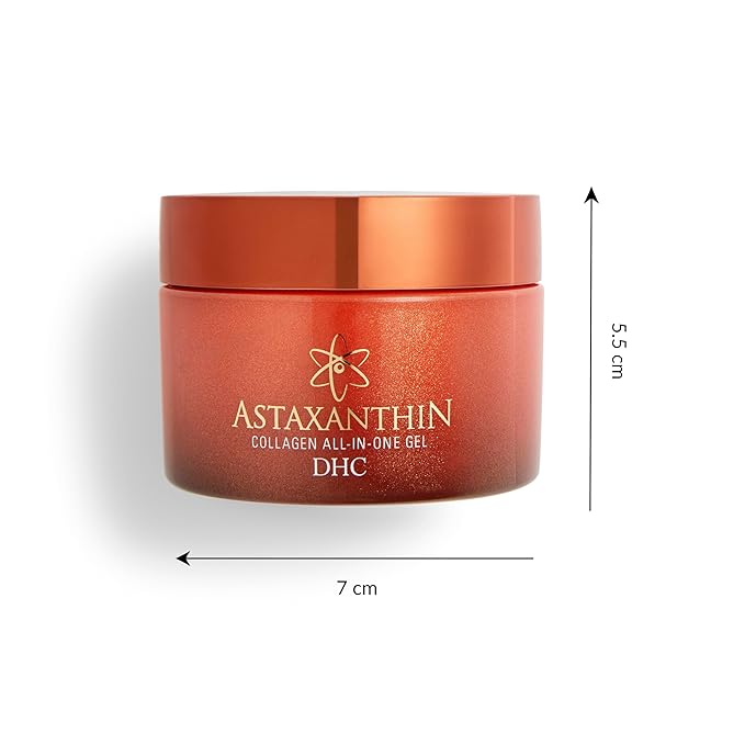 DHC Astaxanthin Collagen All-in-One Gel Brightening Daytime Facial Moisturizer Lightweight Toning Hydrating Absorbs Quickly Collagen Fragrance and Colorant free Ideal for all Skin Types
