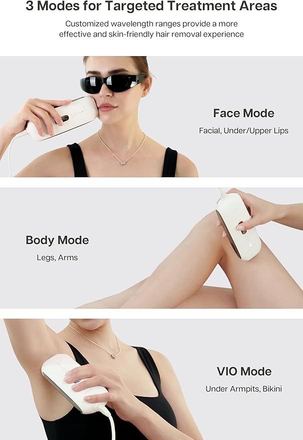 VRAIKO LYRA IPL Hair Removal Device Laser Hair Removal for Women and Men Sapphire Ice-Cooling Contact with Interchangeable Attachment Filters More Skin-Friendly Long-Lasting &amp Painless Results