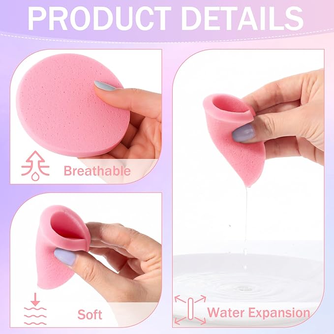 Mifoci 960 Pieces Pink Compressed Facial Sponges for Estheticians Makeup Removal Sponge Pads for Women Spa Exfoliating Face