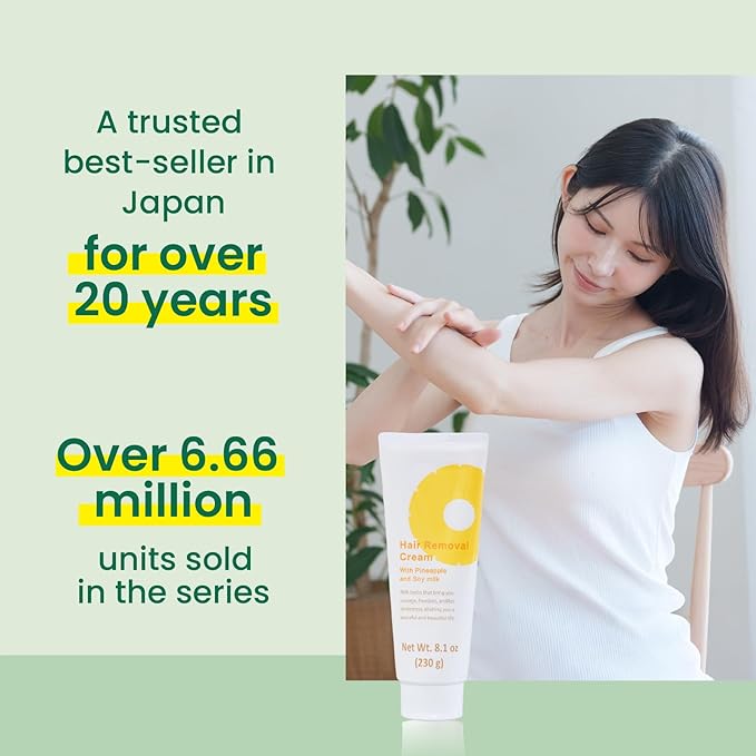 Hair Removal Cream for Women with Pineapple and Soymilk Made in Japan 8.1 OZ