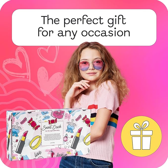 Sweet Crush Girls Perfume Gift Set ? 3 Candy-Shaped Body Spray Perfumes | Fruity Scents for Tween &amp Teen Girls (Ages 10?14) | Gift-Ready Fashion Collection for Kids &amp Teens