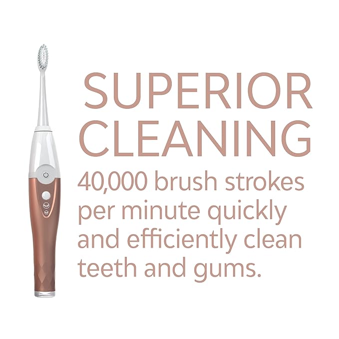 Tao Clean UV Sanitizing Sonic Toothbrush and Cleaning Station Electric Toothbrush Dual Speed Setting Rose Gold