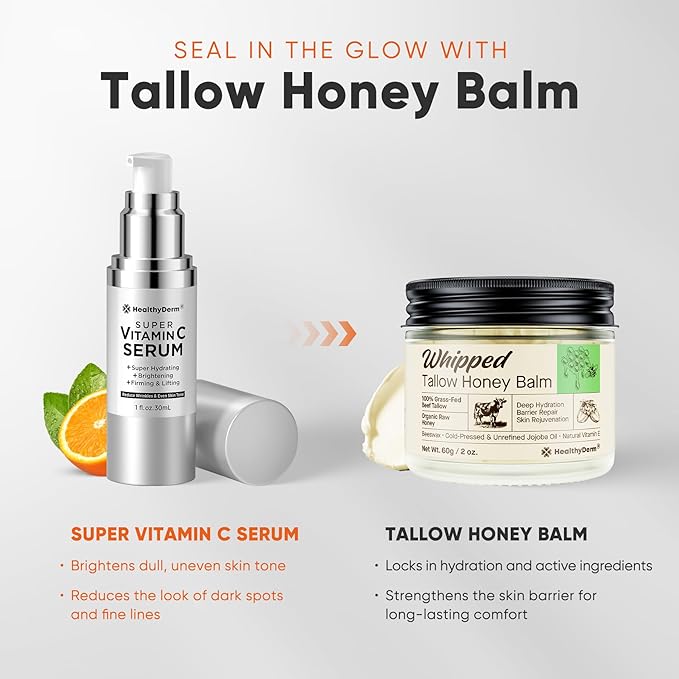 Super Vitamin C Serum for Women Over 70: Niacinamide Vitamin C Hyaluronic Acid Peptides Vitamin E Caffeine Bakuchiol Hydrating Lifting Face Wrinkle &amp Age Spots Reduction