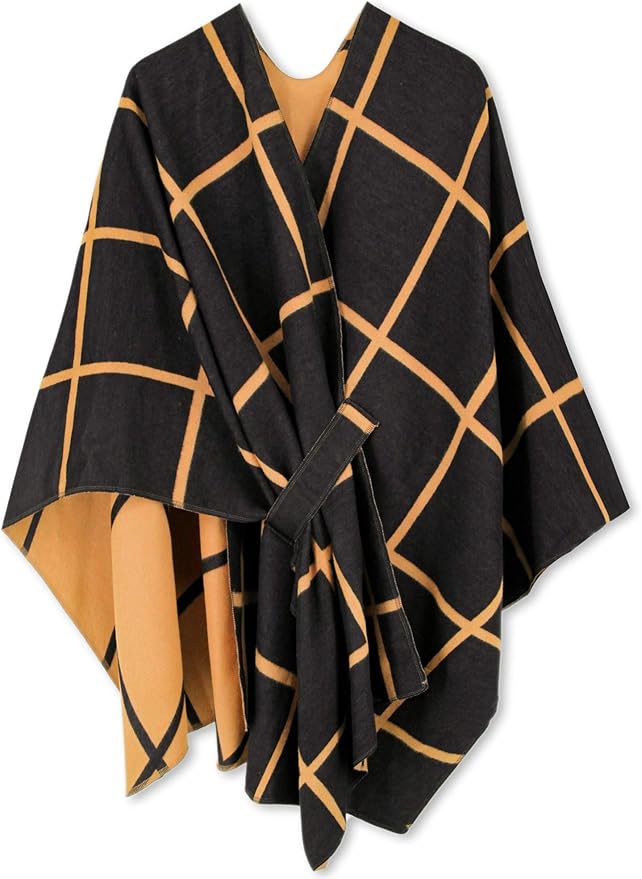 Moss Rose Women's Shawl Wrap Poncho Ruana Cape Open Front Cardigan Shawls for Fall Winter