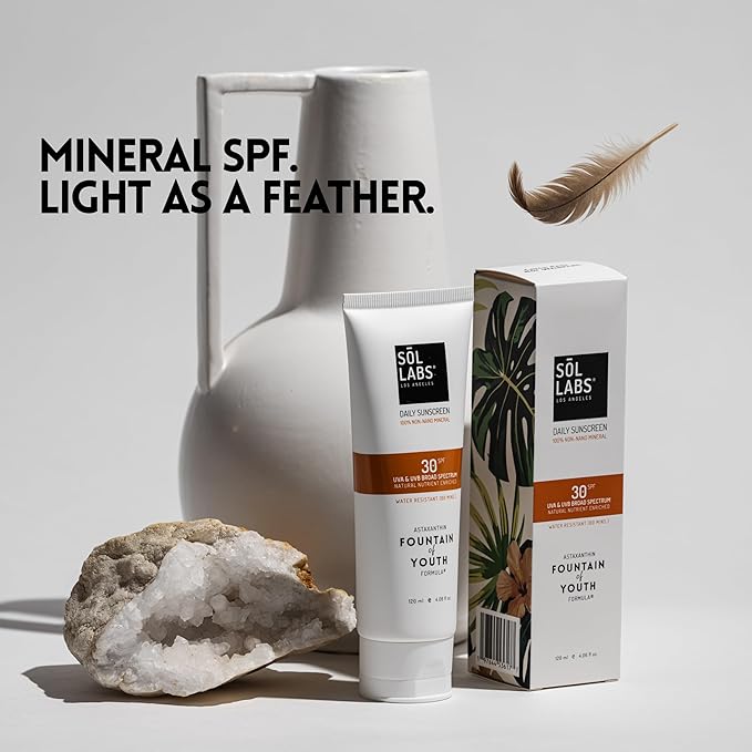 Natural Mineral Sun Screen SPF 30 for Face &amp Body ? Lightweight Hydrating &amp Moisturizing Sunscreen ? Daily Sunscreen Moisturizer No White Cast Zinc Oxide Reef-Safe Korean Skin Care