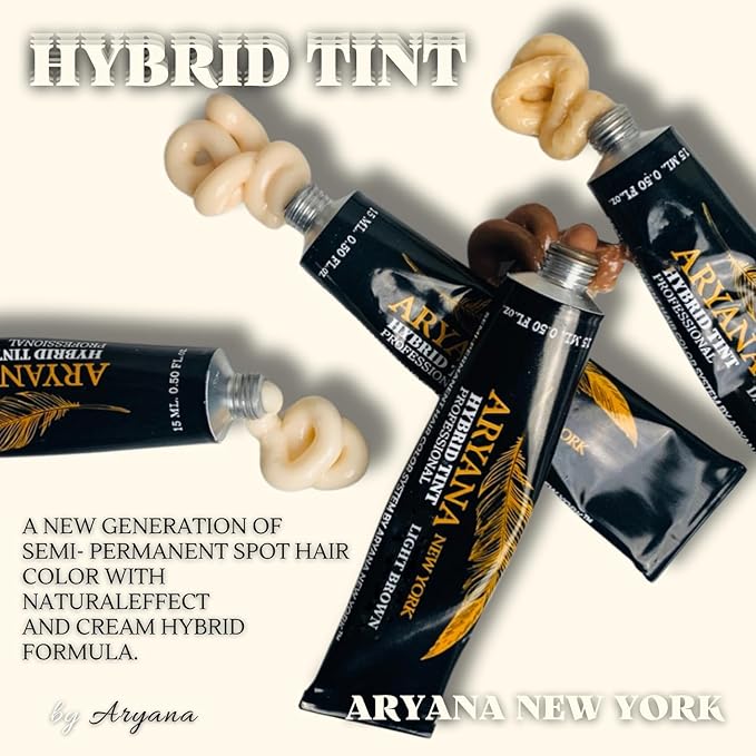 ARYANA NEW YORK Hybrid Color Kit | For Spot Color Application | Cream Hair Color With Natural Effect (MEDIUM BROWN)
