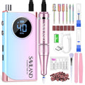 SAVILAND Nail Drill Professional: 40000RPM Electric Nail File 2024 Macaron Gradient Pink Nail Drill Machine for Faster Removel Acrylic Nail Salon at Home Use Manicure Pedicure Manicurist Good Choice