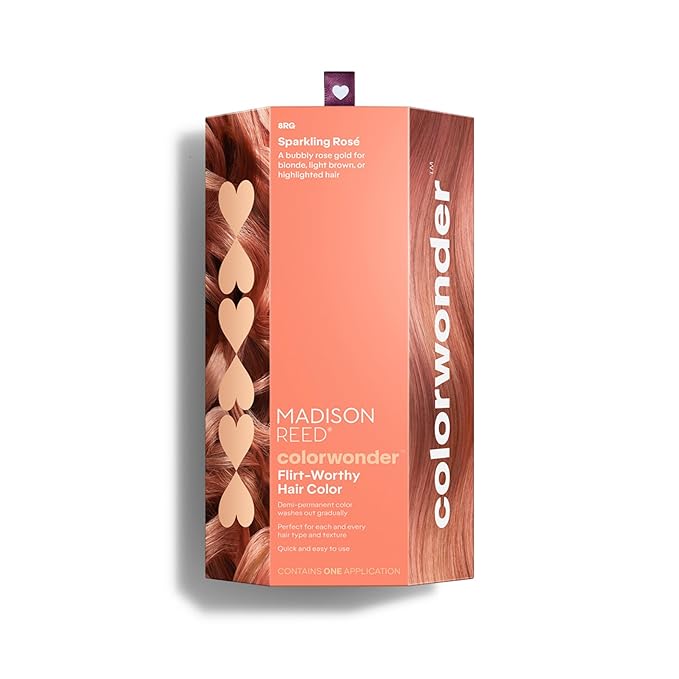 Madison Reed colorwonder Demi-Permanent Hair Color Effortless At-Home Hair Dye Ammonia-Free Cruelty-Free Sparkling Ros? (8RG Rose Gold) Pack of 1