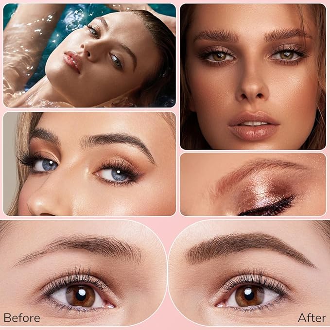 2026 New Microblading Eyebrow Pen Waterproof Eyebrow Pencil Eye Brow Pen with 4 Tip Premium Natural Magic Eyebrow Makeup Fine Stroke Contouring Pencil Long-Lasting Stay on All Day (Grey)