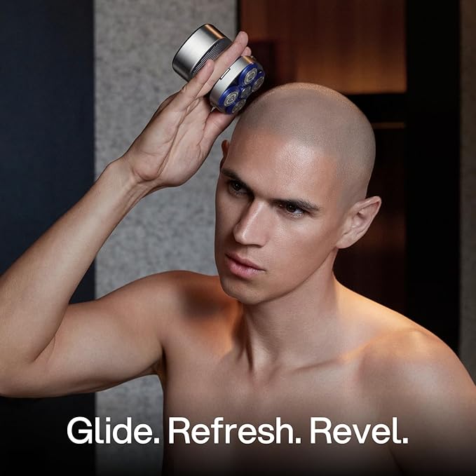 yoose Head Shavers for Bald Men IPX7 Skin Close Electric Razor for Men (Ergonomic Design USB-C 90-Min Usage 5 Floating Cutting Heads) Intelligent PID Control Battery Indicator H5 Silver