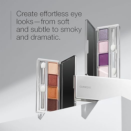 Clinique All About Shadow Eye Shadow Quad | Long Lasting Crease + Fade Resistant + Safe For Sensitive Eyes