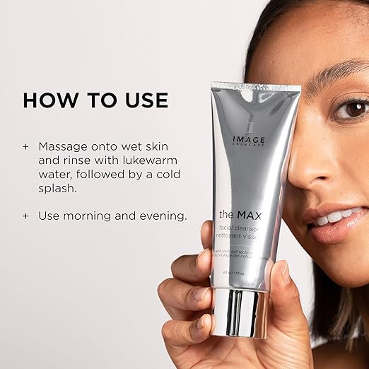 IMAGE Skincare the MAX Facial Cleanser Silky Face Wash with Peptides for Youthful Looking Skin 4 fl oz