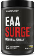 Jacked Factory EAA Surge Essential Amino Acids Powder - EAAS &amp BCAA Intra Workout Supplement w/L-Citrulline Taurine &amp More for Muscle Building Strength Endurance Recovery - Pineapple 20s