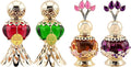 Khadlaj Malika Collection for Women 4 Pc Perfume Oil Set (Red + Green + Pink Musk + Purple Musk) 0.67 Ounce × 4