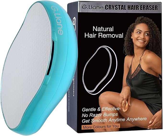 Crystal Hair EraserUpgraded Painless Crystal Hair RemoverEffective Nano Glass Hair Removal Device and Skin ExfoliationBody Epilator for Women and Men(Aqua)